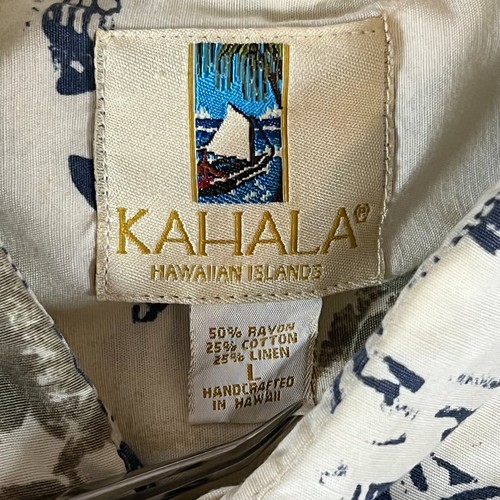 Camisa de campamento Kahala para hombre hecha en Hawaii SS abotonada multicolor floral talla L - Imagen 7 de 10
