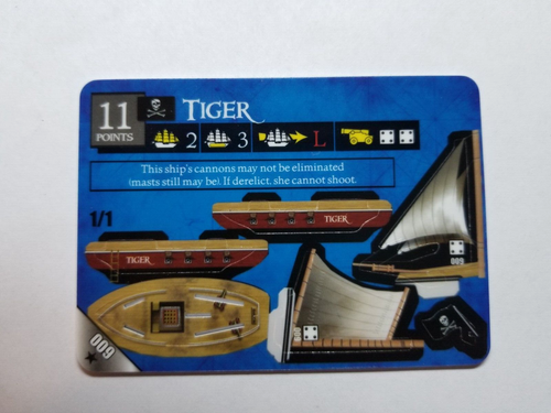 Wizkids Pirates CSG Tiger #009 UNCOMMON Unpunched ship  - Picture 1 of 2