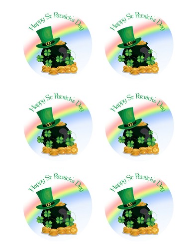 Imagen de fiesta comestible del día de San Patricio imagen de pastel comestible - Imagen 6 de 11