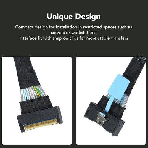MCIO 8i To MCIO 8i Cable PCIE 5.0 74Pin Cable High Speed 32 GT/s MCIO X8 To Fit - Picture 11 of 22