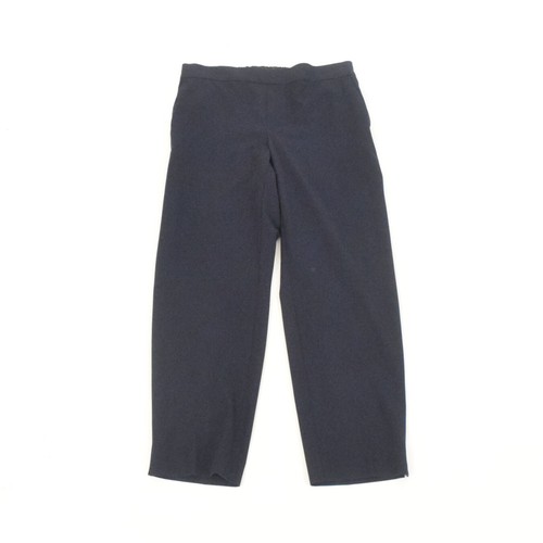 Banana Republic Pants 6 Navy Blue Pull-On Elastic Waist Tapered Leg Hayden Crops - Picture 4 of 7