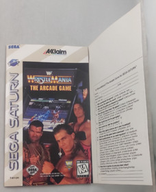 WWF WrestleMania: The Arcade Game (Sega Saturn, 1995) Complete - Reg. Card
