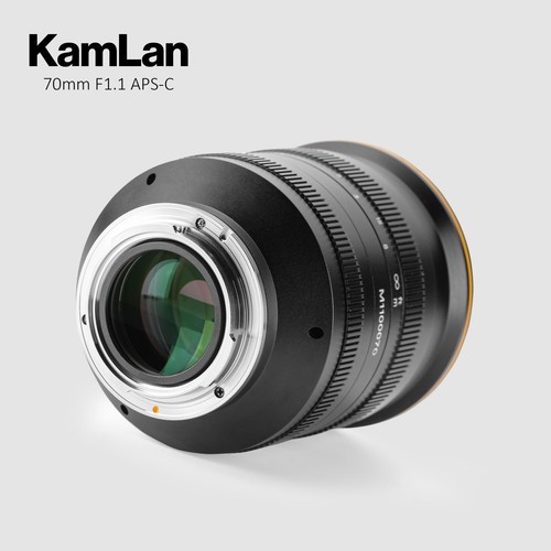 Kamlan 70mm F1.1 APS-C Manual Focus Lens Large Aperture for M4/3 Olympus Camera - Picture 2 of 8