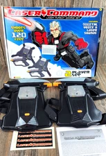 Vtg Laser Command Jasman Laser Pursuit Gaming Set Digital Voice & Laser Sounds