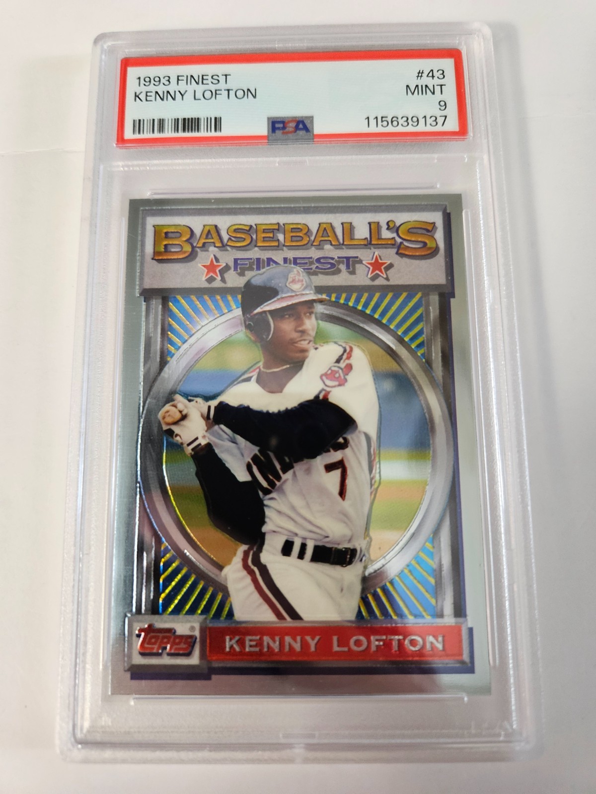1993 Topps Finest Kenny Lofton #43 PSA 9