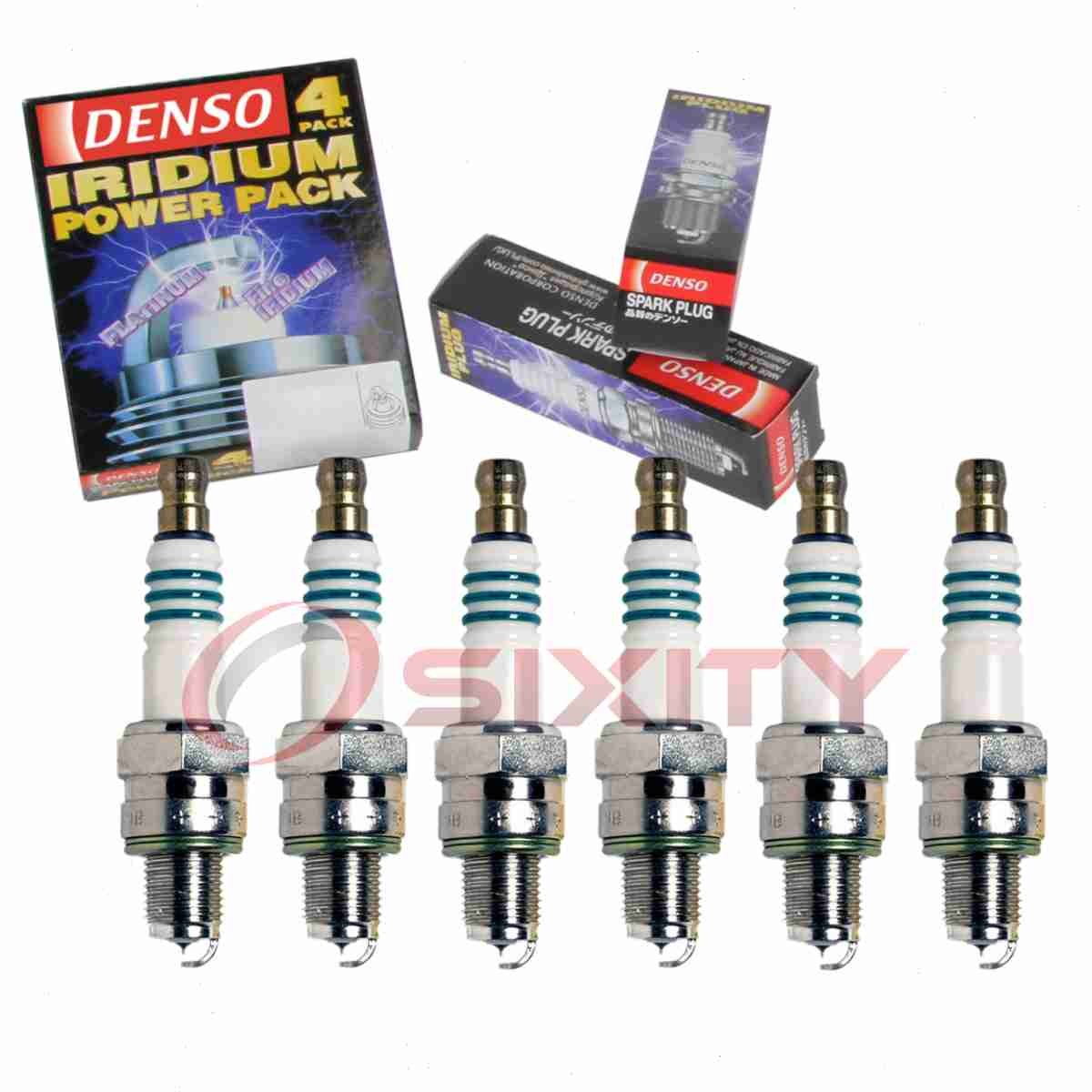 6 pc DENSO 5384 Iridium Power Spark Plugs for IUF24 7669 Ignition Wire vf