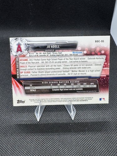 2017 Bowman Draft - Chrome Jo Adell #BDC-95 (RC) - Picture 2 of 2