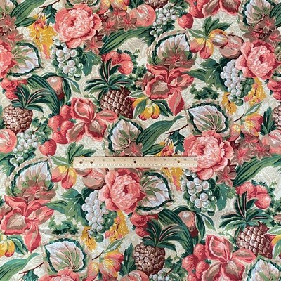 BTY Fruit Upholstery Fabric Multicolor on Beige Stanley King