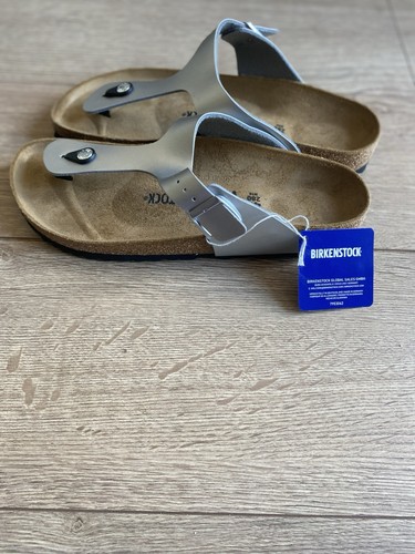 Birkenstock Gizeh Men's Thong Silver Sandals Slides UK 9 EU 43 - Picture 2 of 7