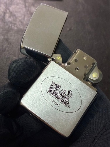 Zippo Lokomotive Vintage Silber Bedruckt Einseitig Verarbeitung Feuerzeug Regular - Bild 9 von 12