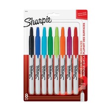 Retractable Fine Point Permanent Markers, 8 Colored Markers (32730PP)