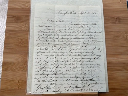 Civil War Letter by Capt O F Nims 2nd Mass Light Artillery, Good content