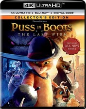 Puss in Boots: The Last Wish [New 4K UHD Blu-ray] With Blu-Ray, 4K Mastering,