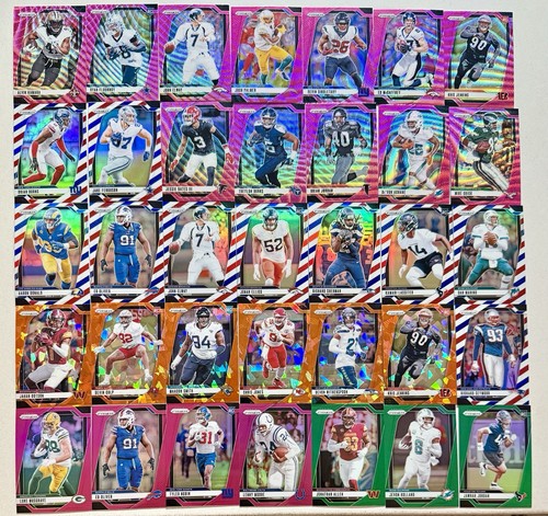 2024 Prizm Football Lot 35 Prizm Farben wie abgebildet. 9 RC, VET & HOF