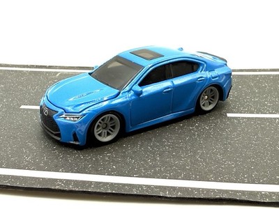 Matchbox Moving Parts 2024 Lexus IS 500 (blue) CUSTOM LOWERED WHEEL SWAP by AEB