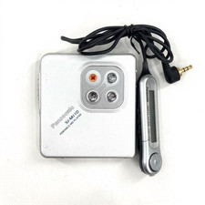 Panasonic Portable MD Player SJ-MJ10 Silver W/Remote Tested Japan Used F/S