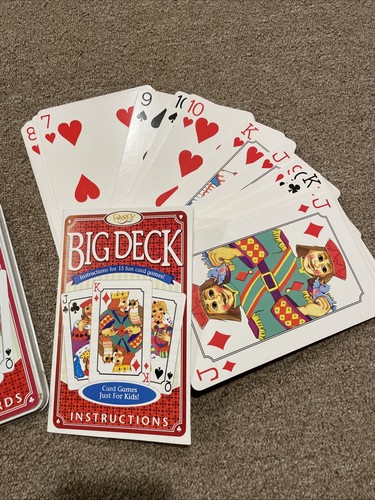 Fundex Kidz Play Big Deck Giant Playing Cards Includes Rules 15 Games In Tin - Picture 2 of 6