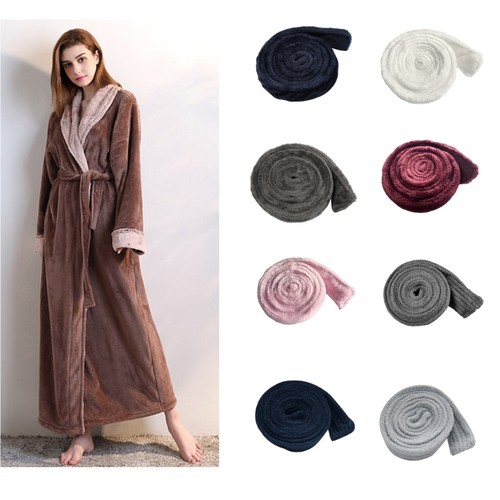 Bath Robe Belt Replacement Flannel Robe Belt Fleece Bathrobe Tie Replacement - Picture 6 of 38