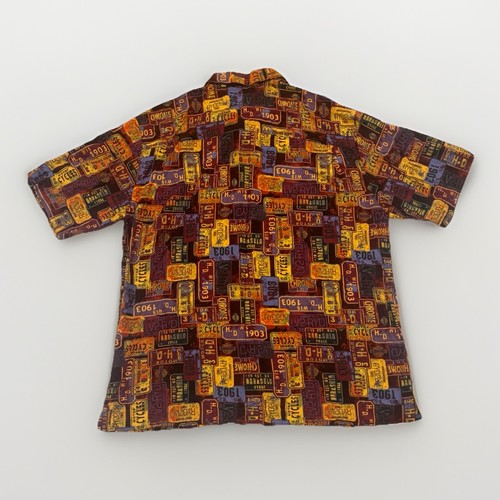 Herren Harley-Davidson SS Nummernschild All Over Print Camp Button Up Hemd Gr. L - Bild 4 von 5