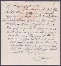 P.T. BARNUM - AUTOGRAPH LETTER SIGNED