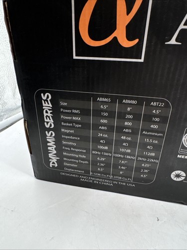 ALPHASONIK ABM80 8" 1600W PAIR MID RANGE SPEAKERS 4 OHM PRO CAR AUDIO. s5 - Picture 3 of 4