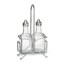 Tablecraft H600N2 6 oz Oil and Vinegar Cruet Set