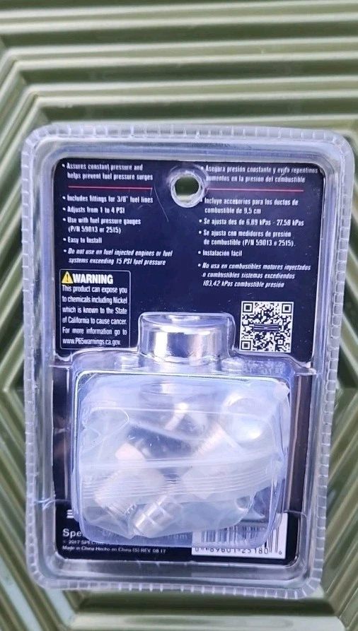 Spectre 2518 Fuel Pressure Regulator, Inline, 1-4 PSI, Each - Image 2 of 2