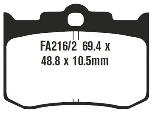 EBC Brakes V-Series Semi-Sintered Brake Pads for 2002-2003 Indian Chief FA216/3V Foto 2 de 2