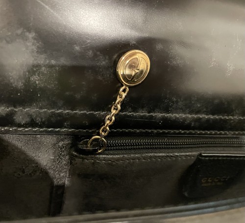 Wunderschöne GUCCI 💯 echte Handtasche Top Henkel Leder schwarz - Bild 14 von 19