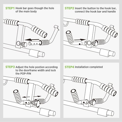 	Kakiclay 2025 Upgrade Multi-Grip Klimmzugstange mit Smart Larger Hooks Technol... - Bild 6 von 7