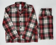 The Children  s Place Boys Pajama Set Size 7/8 Red White Plaid Button Down