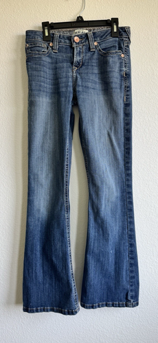 Ariat Girls Boot Leg Jeans Medium Wash Pockets Cowgirl Size 16 *Flaw*