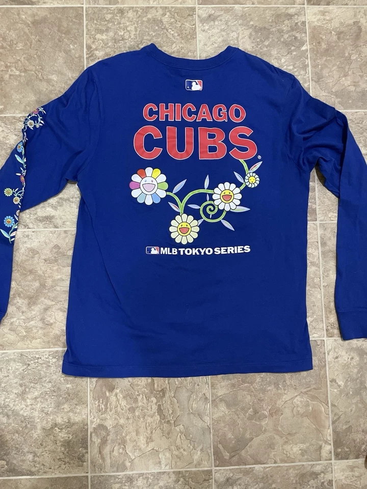 Takashi Murakami Chicago Cubs Long Sleeve T-Shirt Mens M MLB Tokyo Series 2025 - Image 2 of 4