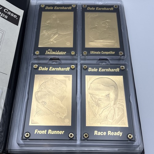 De Colección Dale Earnhardt Colección de Tarjetas de Oro Juego de Lámina de Oro 22K con Certificado de Autenticidad y Carpeta NASCAR - Imagen 5 de 24
