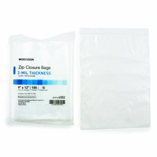Zip Closure Bag McKesson 9 X 12 Inch Polyethylene Clear Case Of 2 By McKesson