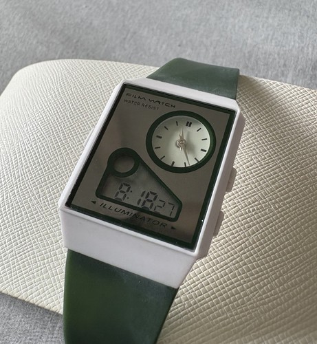 Casio FS-03 Filmuhr Vintage 80er Pela Data Bank Ana Digi Illuminator Japan