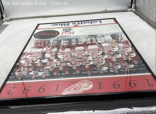 1991/92 Labatt Blue Detroit Red Wings Team Steve Yzerman Hockey-NHL Poster - Picture 3 of 6