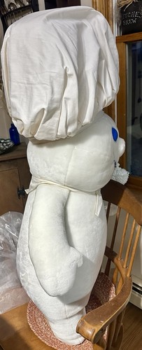 Vintage 1998 Pillsbury Dough Boy Plüsch fast 4’ in orig Tasche RAR nie ausgestellt - Bild 8 von 14