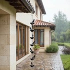 Metal Bird Rain Chain for Gutters Rust-Resistant Outdoor Rain Catcher Out/Indoor