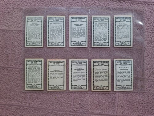 KOMPLETTSATZ - GALLAHER - BRITISH CHAMPIONS OF 1923 (75 KARTEN) FR/GD überwiegend GD - Bild 10 von 18