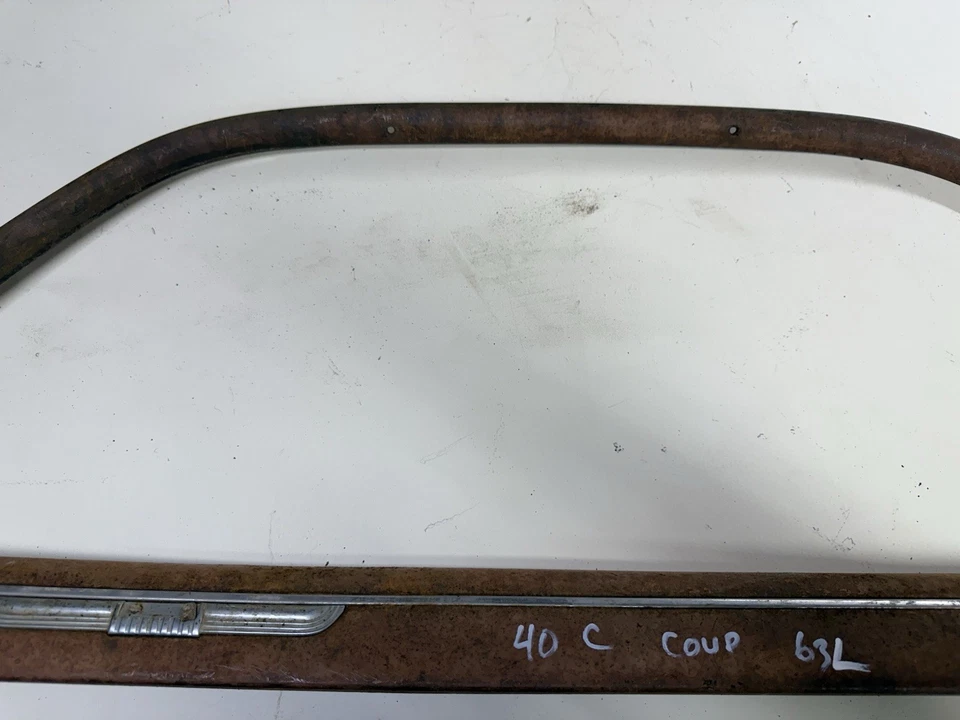 Chevy 1940 cupé puerta ventana adorno moldura original GM lado del pasajero Foto 3 de 4