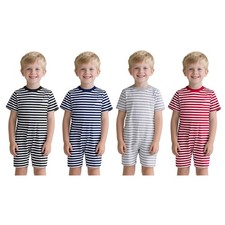 Unisex Kids Romper Back Invisible Zipper Jumpsuit Daily Wear Bodysuit Homewear
