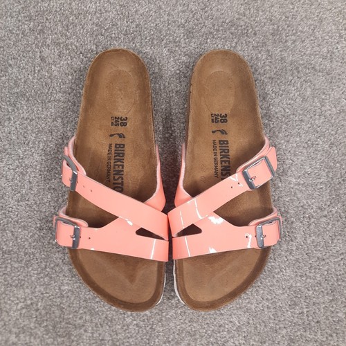 Birkenstock Birko-Flor Yao Balance Sandalen 38 EU 7 US Patent Coral Peach Pink - Bild 6 von 8