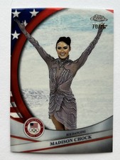 2026 Topps Chrome US Winter Olympics Madison Chock Flag Refractor 70/76