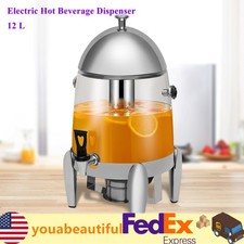 12L/3.2gal Hot Chocolate Machine Electric Beverage Dispenser Coffee Chafer Urn