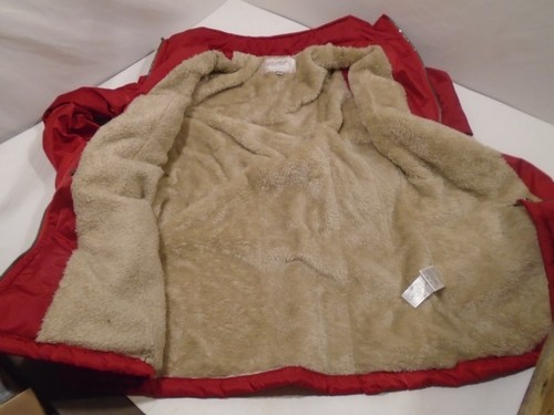 Women's Red Lined Hooded Utility Jacket Size XL Snobbish Collection Pockets - Picture 2 of 6