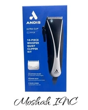 Andis Ultra Clip Hair Clippers, 10 Piece Home Barber And Beard Cutting Clipper