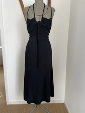 Joseph Black Jersey Braid Align Dress