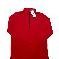 New Men's Red Quarter Zip Jacket Medium 4f