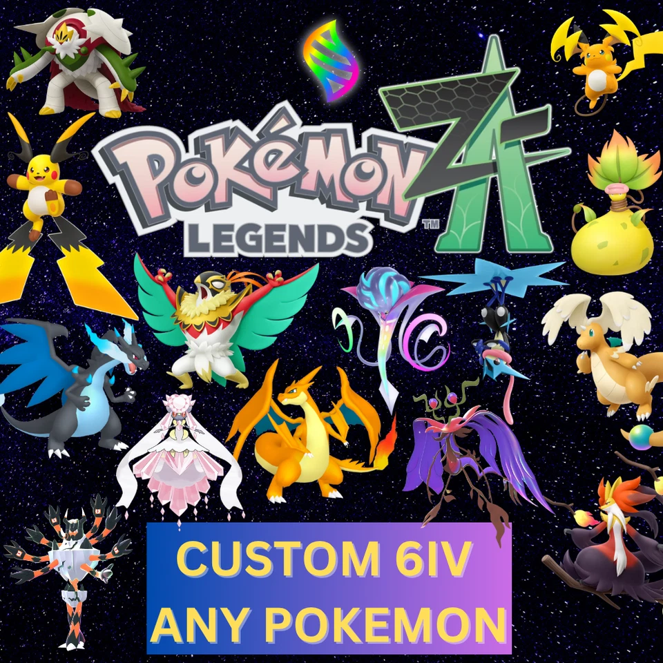 Pokemon Legenden ZA Z-A ✨Glänzend✨ Mega Evolution Custom Alle 6IV